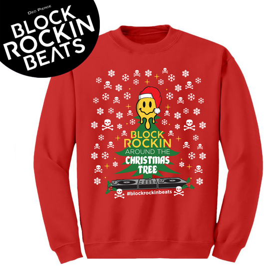 Red - Block Rockin' Around the Christmas Tree Jumper