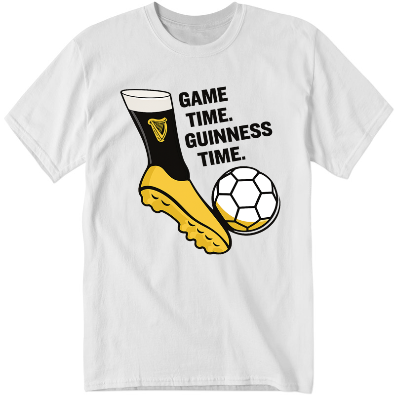 Game Time, Guinness Time - White T-Shirt