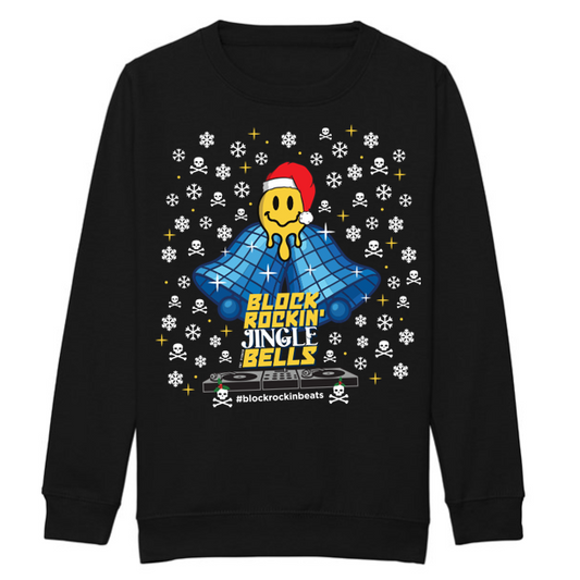 Kid's Black - Block Rockin' Jingle Bells Jumper