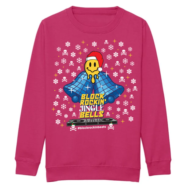 Kid's Pink - Block Rockin' Jingle Bells Jumper