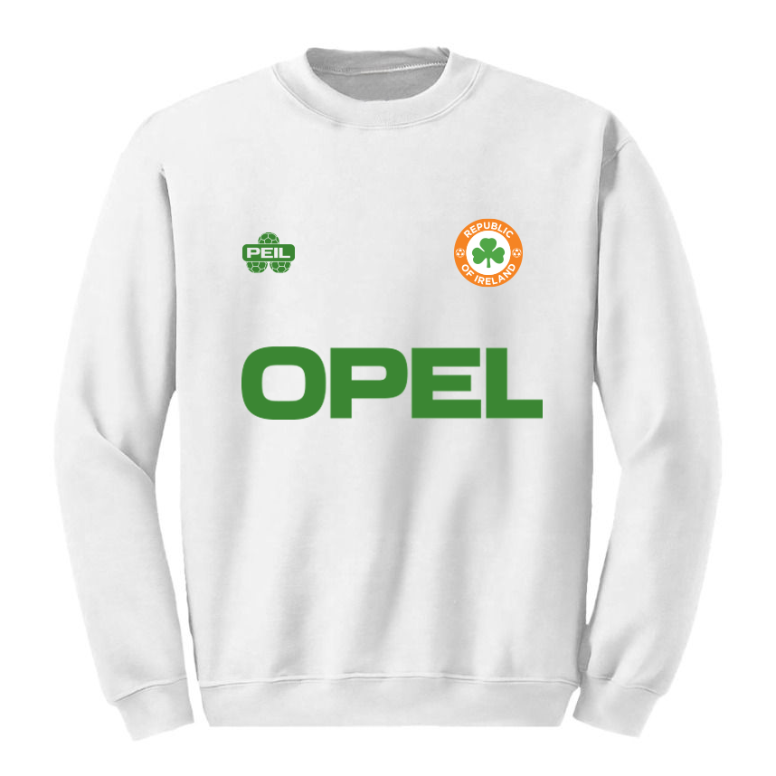 Ireland Retro Football White Jumper