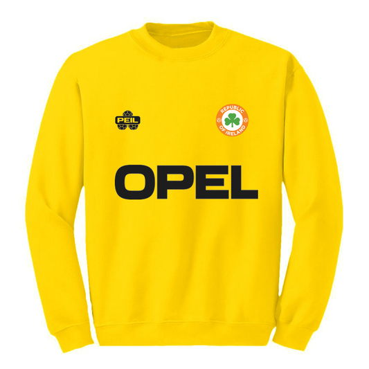 Ireland Retro Football Yellow Jumper