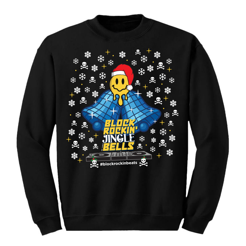Black - Block Rockin' Jingle Bells Jumper