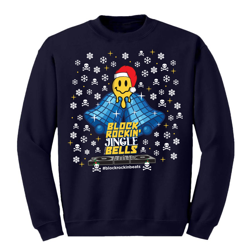 Navy - Block Rockin' Jingle Bells Jumper