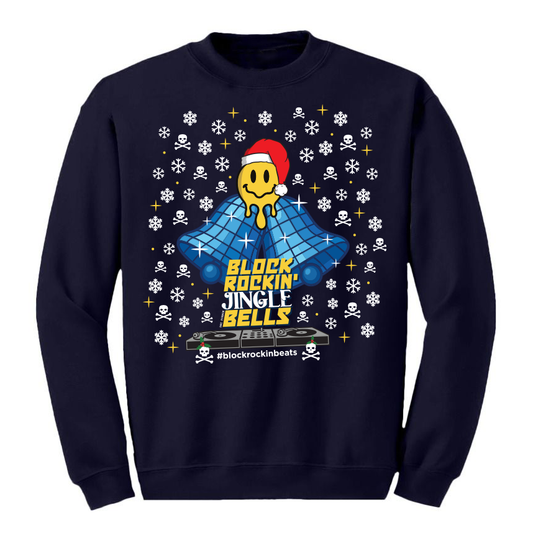 Navy - Block Rockin' Jingle Bells Jumper