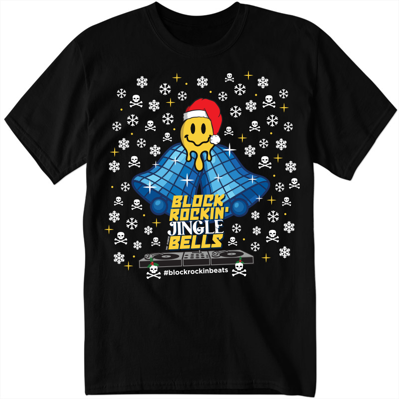 Black - Block Rockin' Jingle Bells T-Shirt