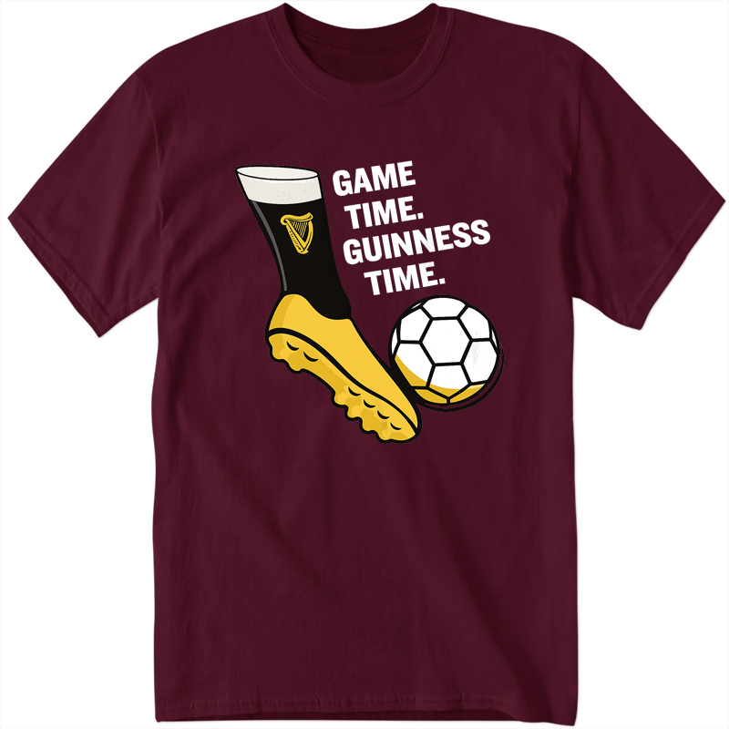 Game Time, Guinness Time - Maroon T-Shirt