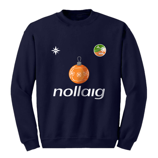 Ireland Nollaig Football Christmas Jumper Navy