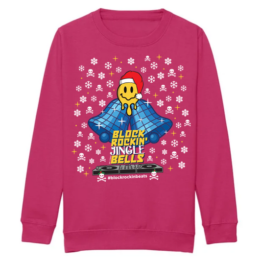 Kid's Pink - Block Rockin' Jingle Bells Jumper